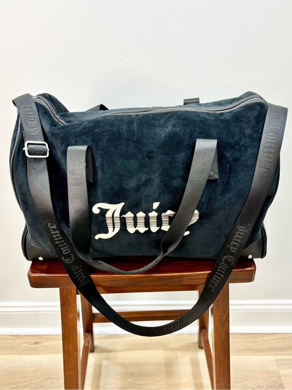 Juicy Couture Black Velour Weekender
Duffle Bag - Excellent Condition